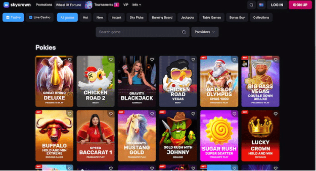 a screenshot of skycrown games